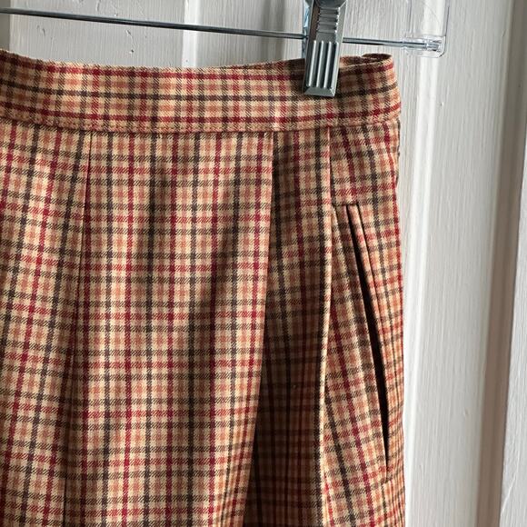 Vintage Laura Ashley Wool Plaid Cuffed Pants - Picture 4 of 8